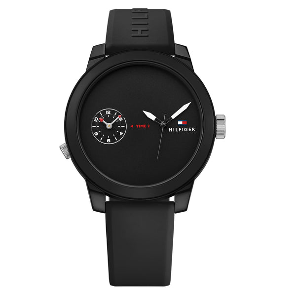 Tommy Hilfiger Black Silicone Men's Watch - 1791326