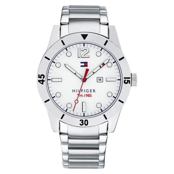 Tommy Hilfiger Stainless Steel White Dial Men's  Watch - 1791441