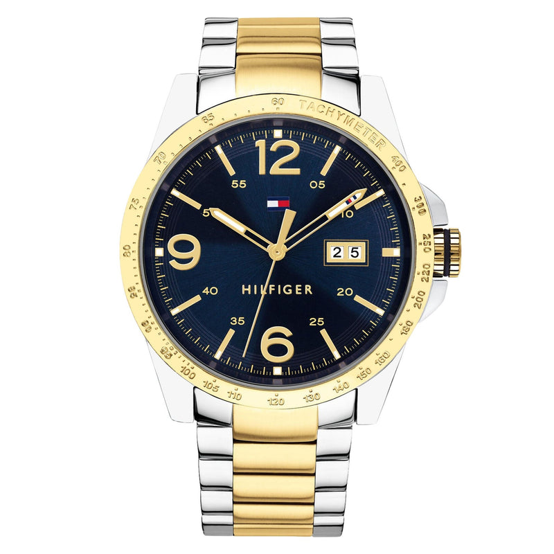 Tommy Hilfiger Two-Tone Steel Navy Dial Men's Watch - 1791453