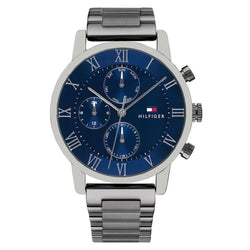 Tommy Hilfiger Grey Steel Navy Dial Multi-function Men's Watch - 1791456