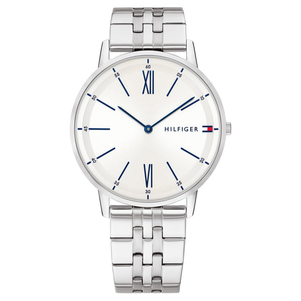 Tommy Hilfiger Stainless Steel White Dial Men's Watch - 1791511