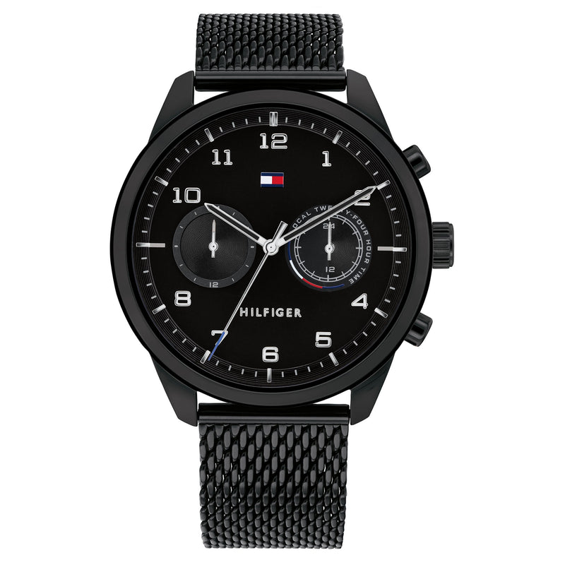 Tommy Hilfiger Black Mesh Men's Multi-function Watch - 1791787