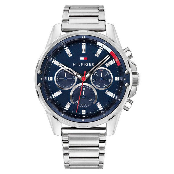 Tommy Hilfiger Mason Silver Steel Men's Multi-function Watch - 1791788