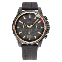 Tommy Hilfiger Grey Silicone Band Men's Multi-function Watch - 1791792