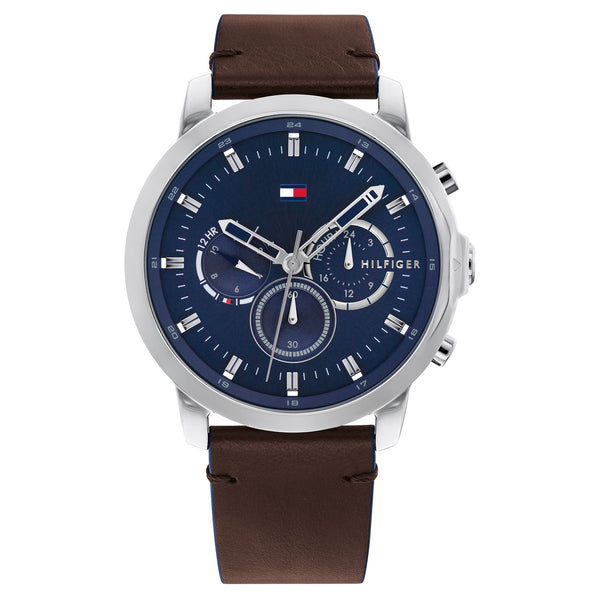 Tommy Hilfiger Brown Leather Men's Multi-function Watch - 1791797