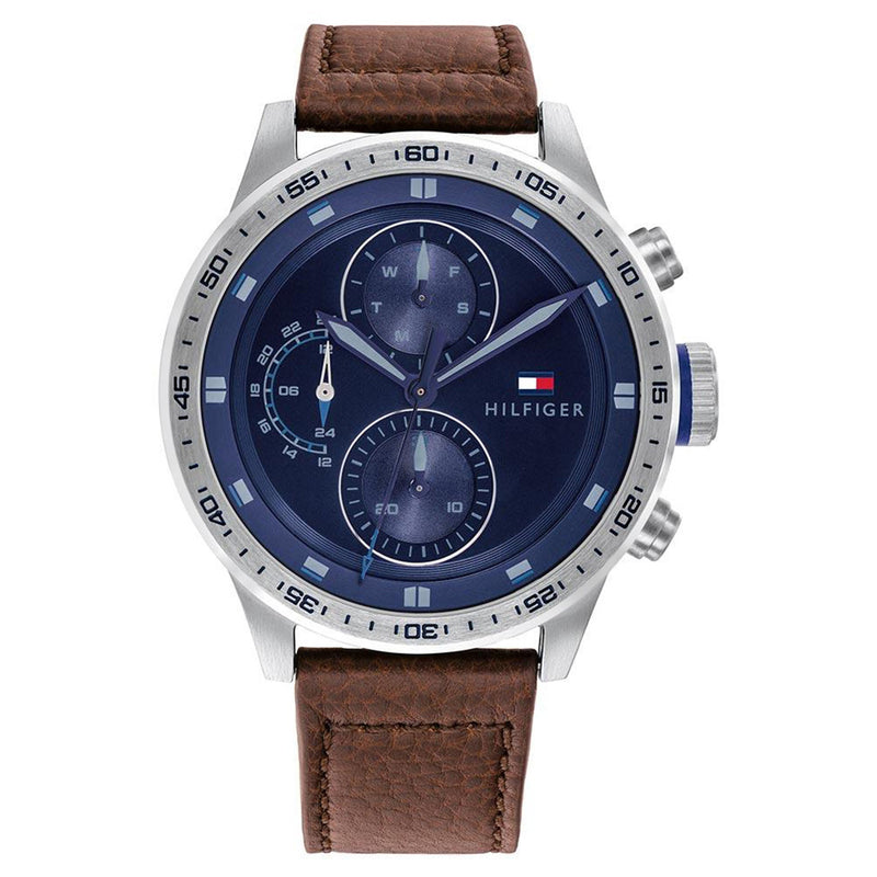 Tommy Hilfiger Brown Leather Men's Multi-function Watch - 1791807