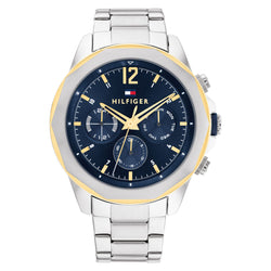 Tommy Hilfiger Silver-tone Steel Navy Dial Multi-function Men's Watch - 1792059