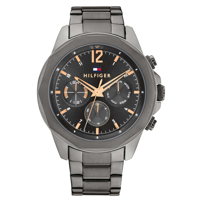 Tommy Hilfiger Grey Steel Dark Grey Dial Multi-function Men's Watch - 1792061