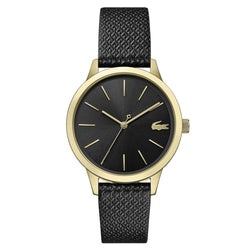 Lacoste Lacoste.12.12 Black Leather Ladies Watch - 2001090