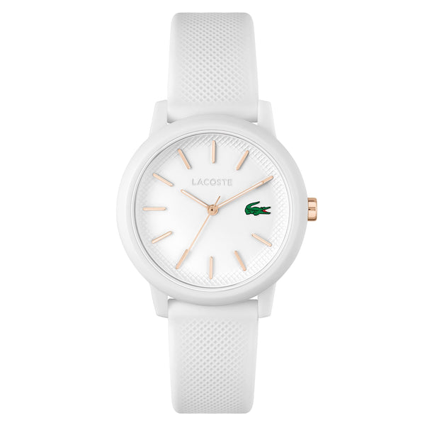 Lacoste 12.12 Silicone White Dial Women's Watch - 2001211