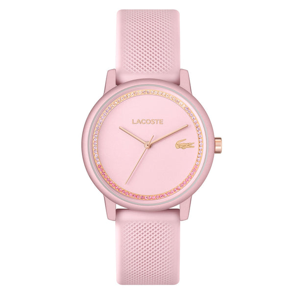 Lacoste 12.12 Silicone Pink Metallic Dial Women's Watch - 2001289