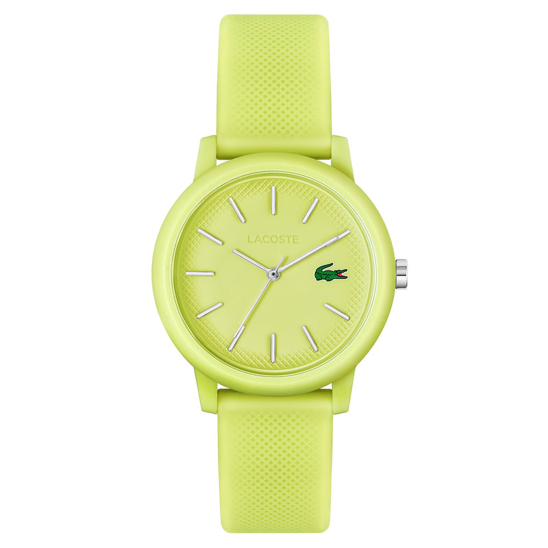 Lacoste Silicone Yellow Dial Women's Watch - 2001316