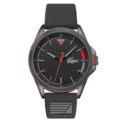 Lacoste Cap Marino Black Silicone Band Men's Watch - 2011029
