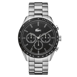 Lacoste Boston Stainless Steel Black Dial Men's Chrono Watch - 2011079