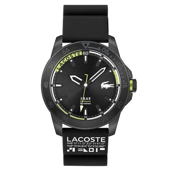 Lacoste Regatta Black Silicone Men's Watch - 2011203