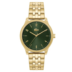 Lacoste Gold Steel Green Dial Men's Watch - 2011326