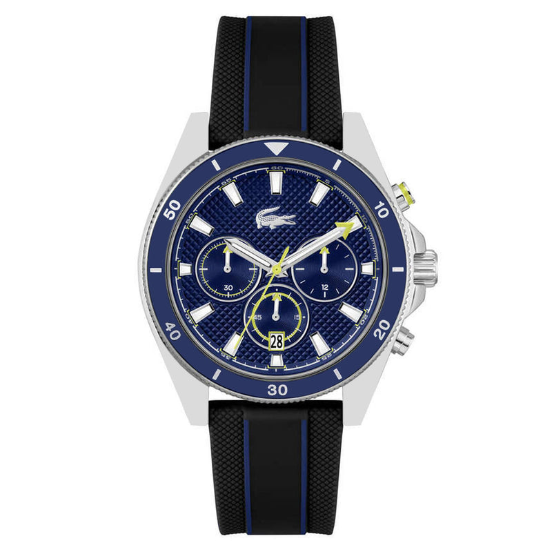 Lacoste Blue Silicone Navy Dial Chronograph Men's Watch - 2011361