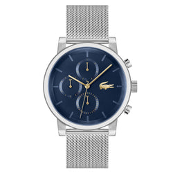 Lacoste Stainless Steel Blue Dial Multi-function Men's Watch - 2011409