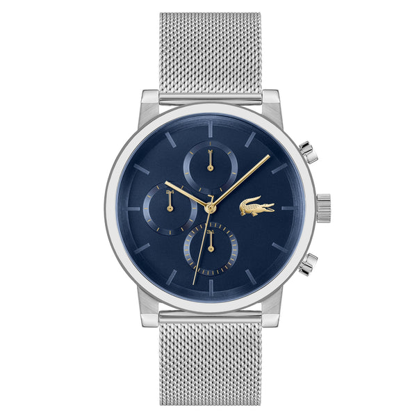 Lacoste Stainless Steel Blue Dial Multi-function Men's Watch - 2011409