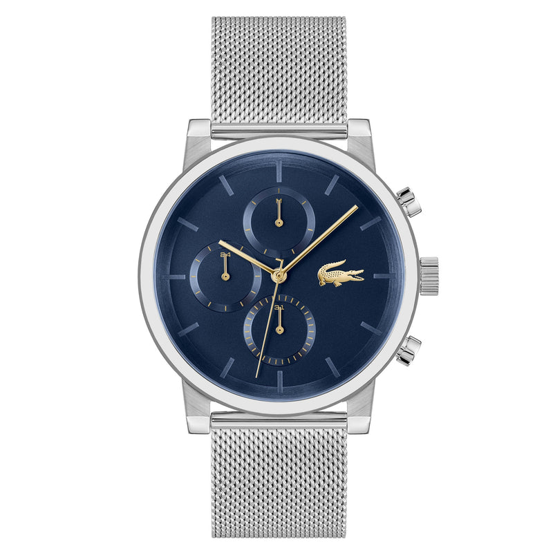 Lacoste Stainless Steel Blue Dial Multi-function Men's Watch - 2011409