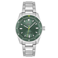 Lacoste Stainless Steel Green Dial Men's Watch - 2011425