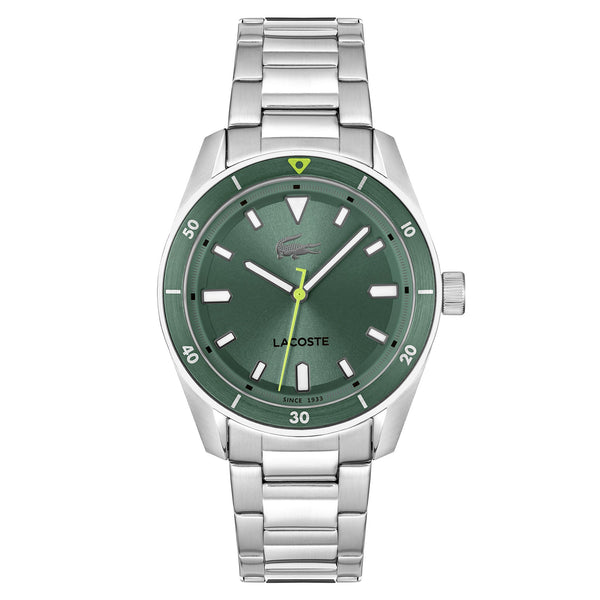 Lacoste Stainless Steel Green Dial Men's Watch - 2011425