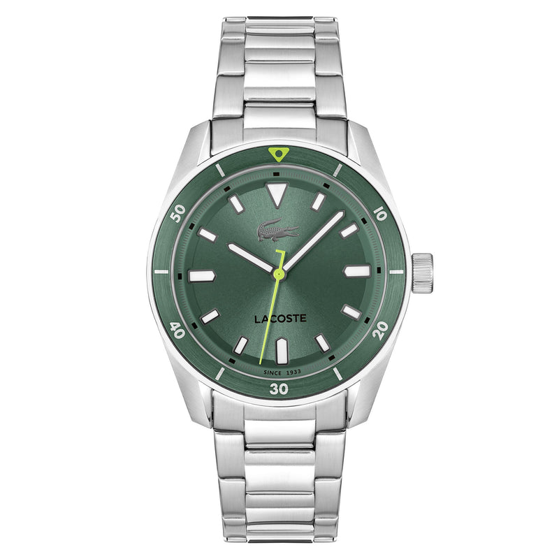 Lacoste Stainless Steel Green Dial Men's Watch - 2011425