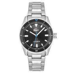 Lacoste Stainless Steel Black Dial Men's Watch - 2011433