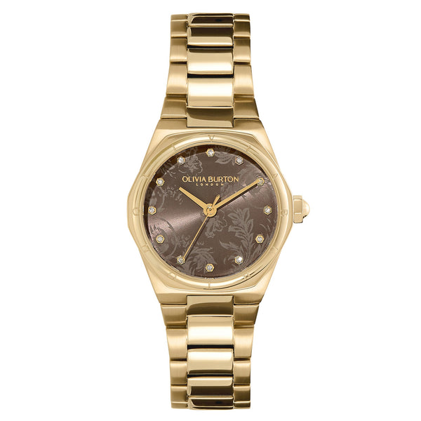 Olivia Burton Gold Steel Mushroom Dial Women's Watch - 24000107