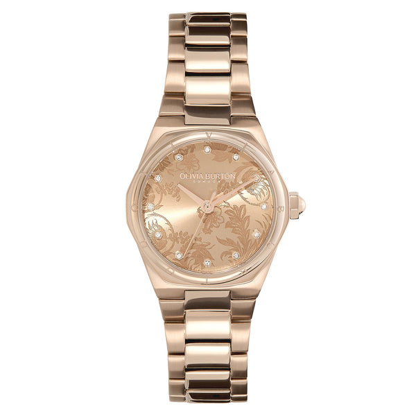 Olivia Burton Carnation Gold Steel Dial Women's Watch - 24000110