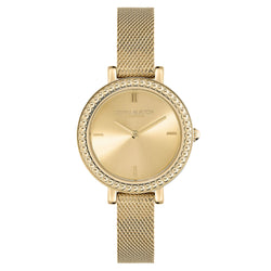 Olivia Burton Gold Steel Mesh Light Gold Dial Women's Watch - 24000161