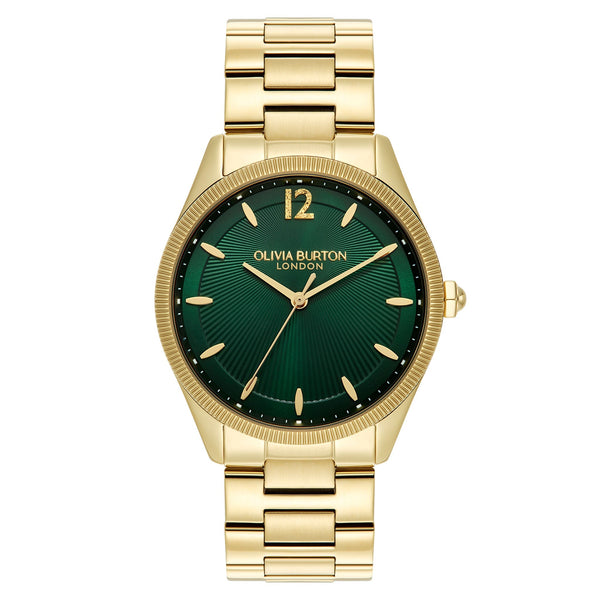 Olivia Burton Gold Steel Forest Green Dial Women's Watch - 24000178