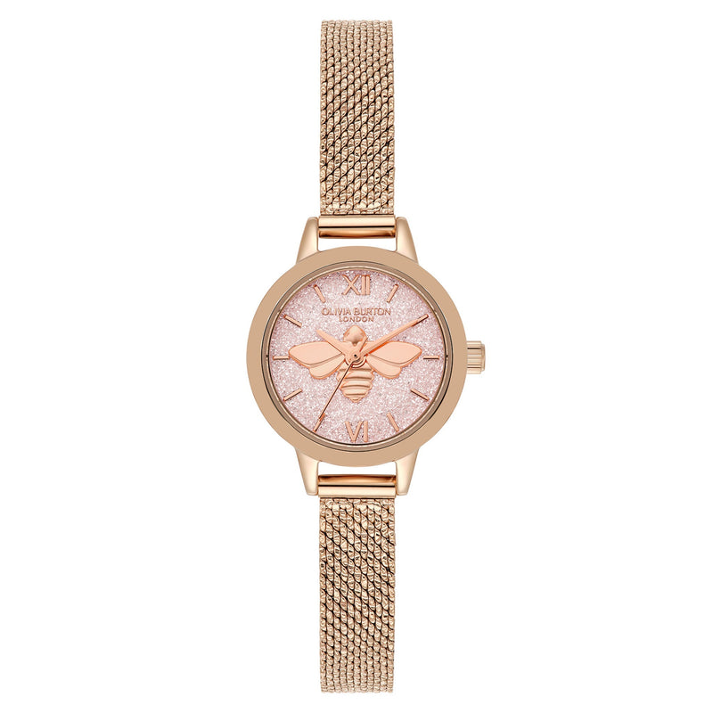 Olivia Burton Rose Gold Steel Mesh Light Blush Dial Women's Watch - 24000229