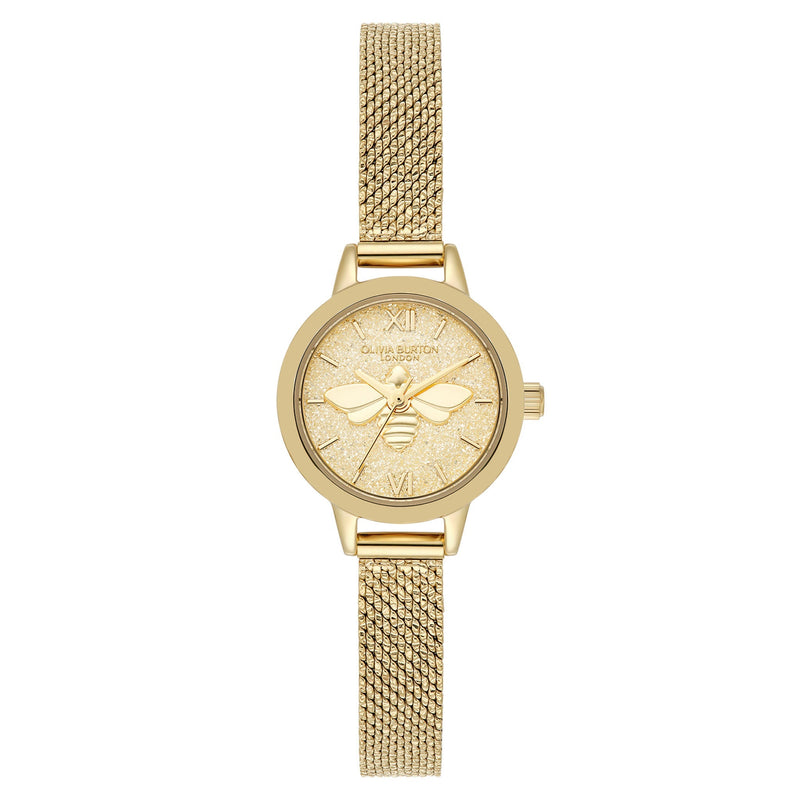 Olivia Burton Gold Steel Mesh Light Champagne Dial Women's Watch - 24000230