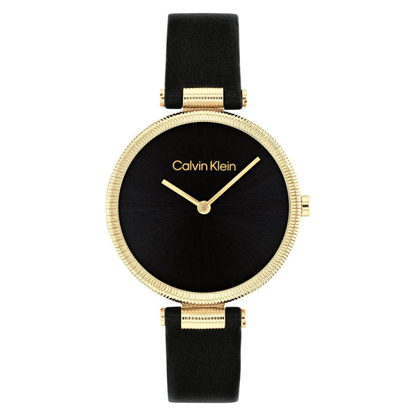 Calvin Klein Black Leather Women's Watch - 25100017