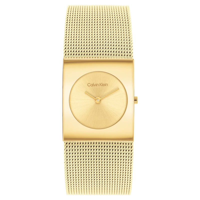 Calvin Klein Gold-tone Steel Mesh Women's Watch - 25100062