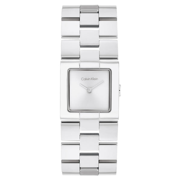 Calvin Klein Stainless Steel Silver White Dial Women's Watch - 25100088