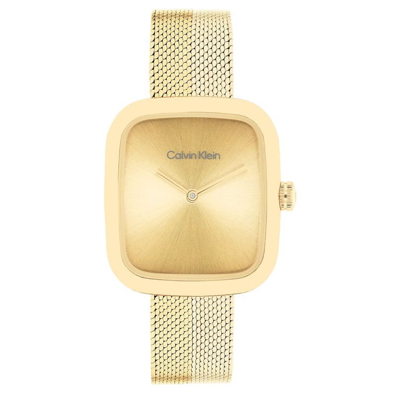 Calvin Klein Steel Gold Dial Women's Watch - 25100099