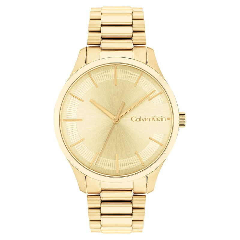 Calvin Klein Gold Steel Light Champagne Dial Unisex Watch - 25200043