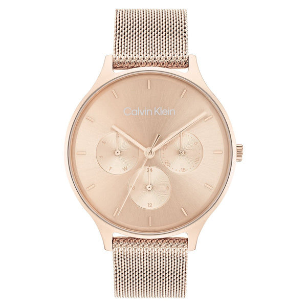 Calvin Klein Carnation Gold Mesh Women's Multi-function Watch - 25200102