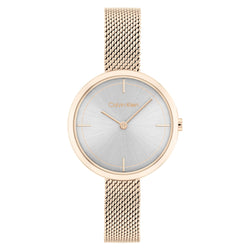 Calvin Klein Carnation Gold Mesh Light Grey Dial Women's Watch - 25200187