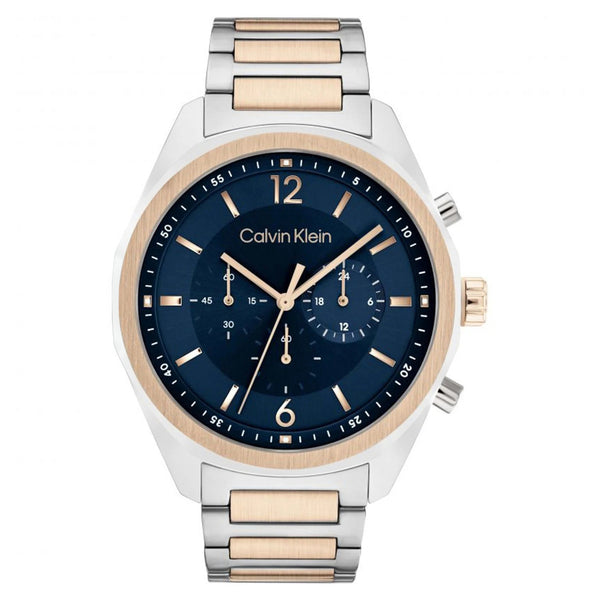 Calvin Klein Two-Tone Steel Blue Dial Chronograph Men's Watch - 25200265