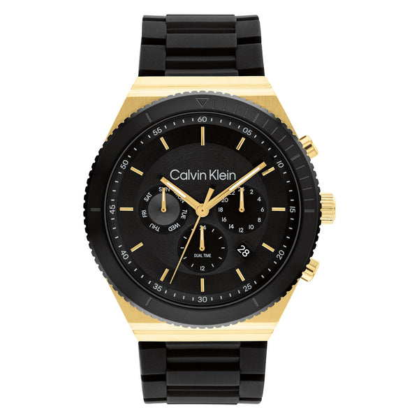 Calvin Klein Black Silicone Multi-function Men's Watch - 25200306