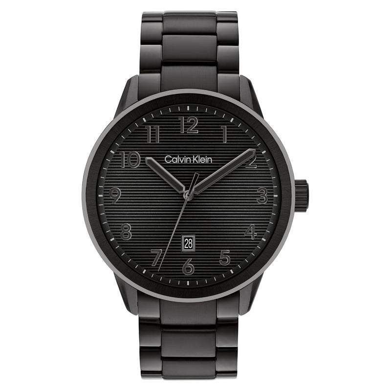 Calvin Klein Steel Black Dial Calendar Men's Watch - 25200516