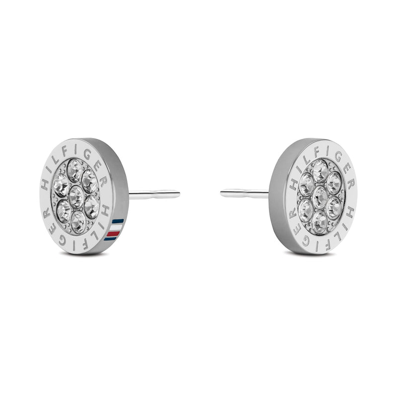 Tommy Hilfiger Jewellery Stainless Steel & Crystals Women's Stud Earrings - 2780565