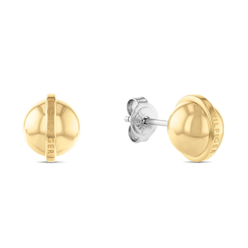 Tommy Hilfiger Jewellery Gold Steel Women's Stud Earrings - 2780813