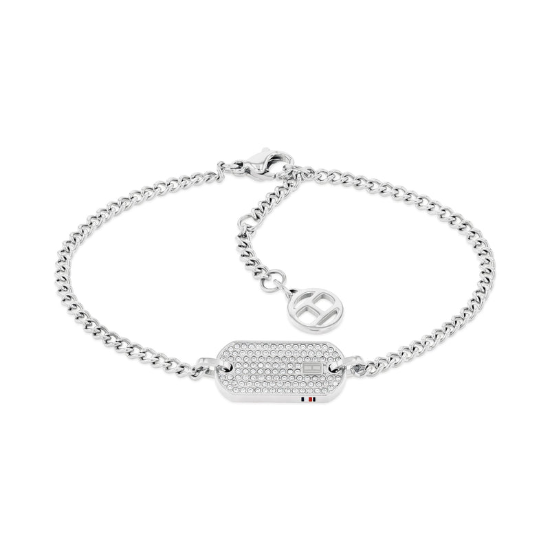 Tommy Hilfiger Jewellery Stainless Steel & Crystals Women's Chain Bracelet - 2780863