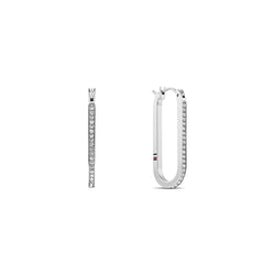 Tommy Hilfiger Jewellery Stainless Steel & Crystals Women's Ear Clutch Earrings - 2780865