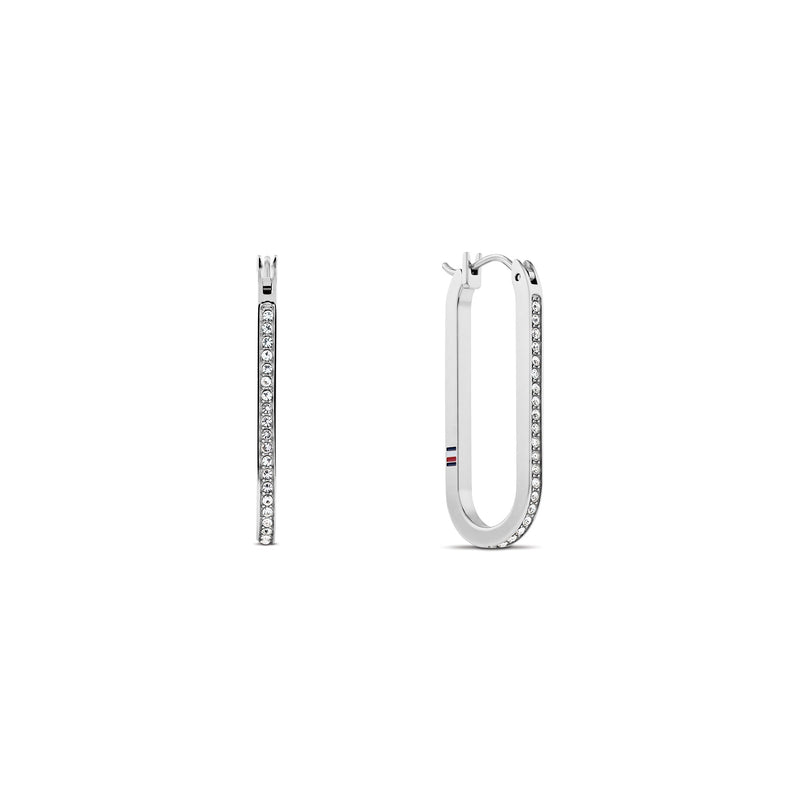 Tommy Hilfiger Jewellery Stainless Steel & Crystals Women's Ear Clutch Earrings - 2780865