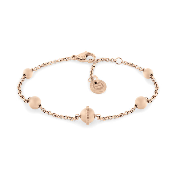 Tommy Hilfiger Jewellery Carnation Gold Steel Women's Chain Bracelet - 2780899